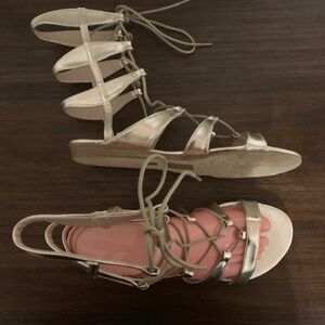 Gold Gladiator Sandals By GC Shoes Size 7.5